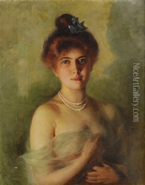 Portrait Of A Lady Oil Painting - Izrael Abramovich Pass