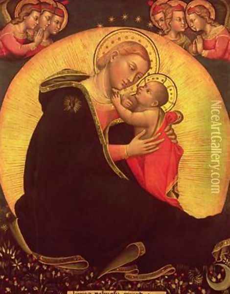The Madonna of Humility 1390-1400 Oil Painting - Lippo di Dalmasio