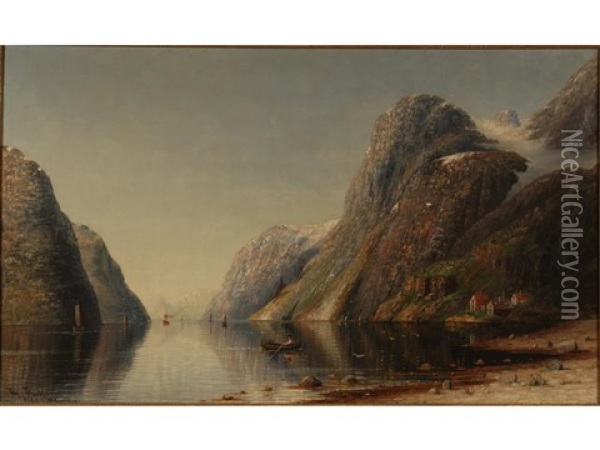 Le Sognefjord En Norvege Oil Painting - Therese Fuchs