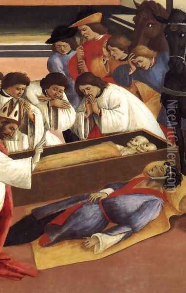 Three Miracles of St Zenobius (detail) Oil Painting - Sandro Botticelli