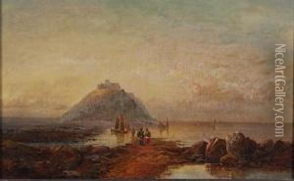A View Of St.michael's Mount Oil Painting - Joseph Horlor