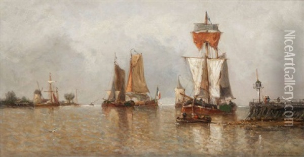 Haven Van Staveren Oil Painting - Auguste Henri Musin