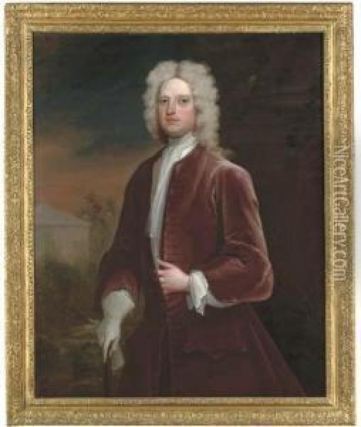 Portrait Of Sir Edward Bacon Oil Painting - Charles Jervas