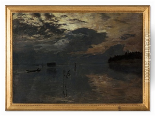 Twilight On The Water Oil Painting - Isaak Levitan