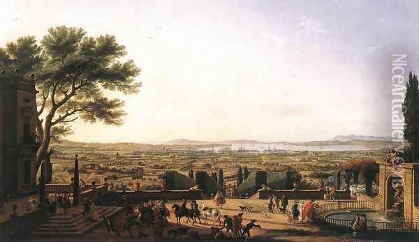 The Town and Harbour of Toulon 1756 Oil Painting - Claude-joseph Vernet