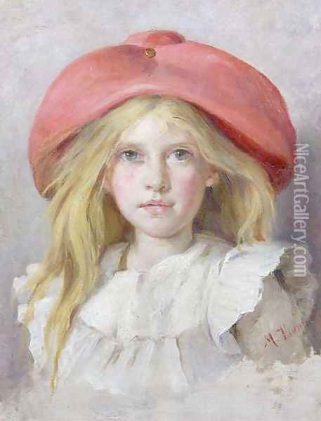 Danish Child, c.1900 Oil Painting - Margaret Thomas