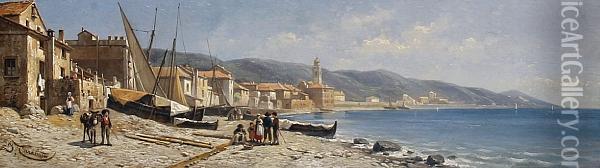 View Of Cogoleto Oil Painting - Jacques Carabain
