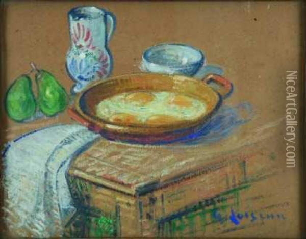 Les OEufs Sur Le Plat Au Pichet Oil Painting - Gustave Loiseau