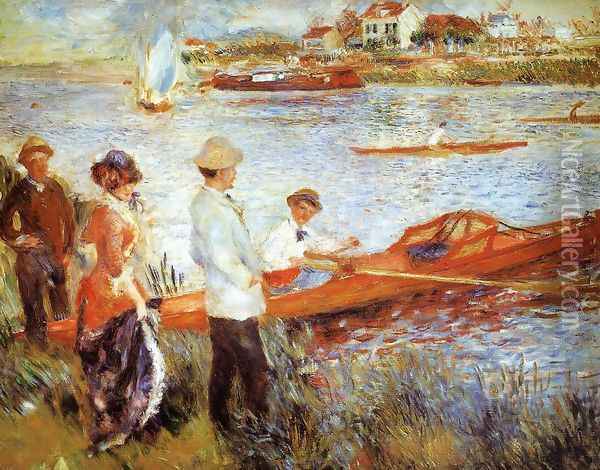 Oarsmen At Chatou Oil Painting - Pierre Auguste Renoir