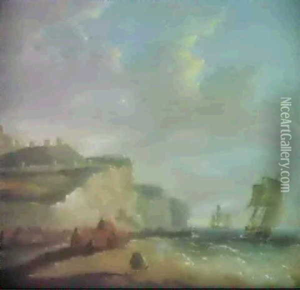 Englische Kustenlandschaft Beidover Oil Painting - William Anderson