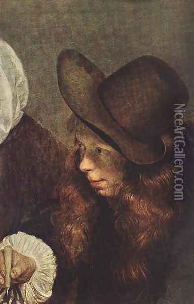 The Glass of Lemonade (detail) 1655-60 Oil Painting - Gerard Ter Borch