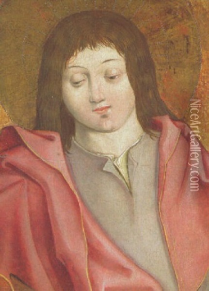 A Young Male Saint Oil Painting - Bernhard Strigel