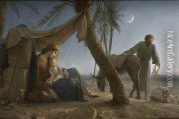 Te En Egypte Oil Painting - Gaston Casimir Saint-Pierre