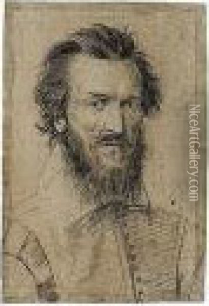 Portrait Of A Bearded Man Oil Painting - Daniel Dumonstier
