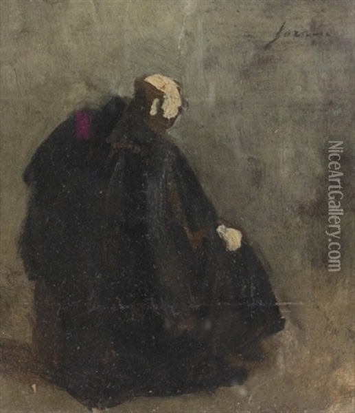 Ein Sitzender Jurist (study) Oil Painting - Jean-Louis Forain