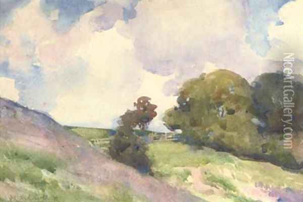 Hilly landscape Oil Painting - Francis Campbell Boileau Cadell