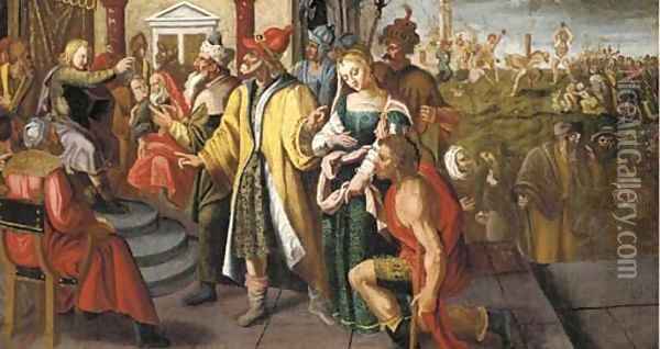 Susannah accused by the Elders Oil Painting - Simon de Vos