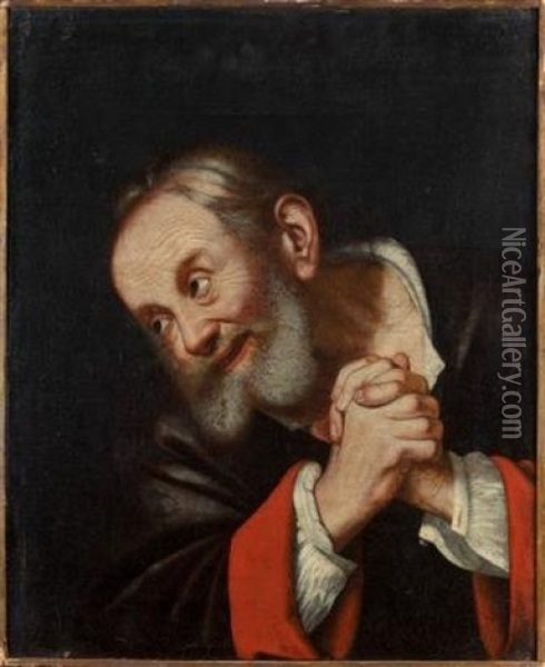Saint Joseph Aux Mains Jointes Oil Painting - Girolamo Forabosco