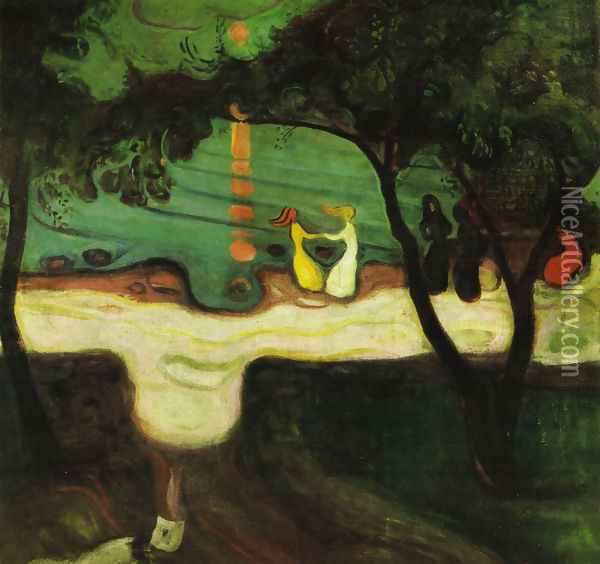 Dance on the beach 1904 Oil Painting - Edvard Munch