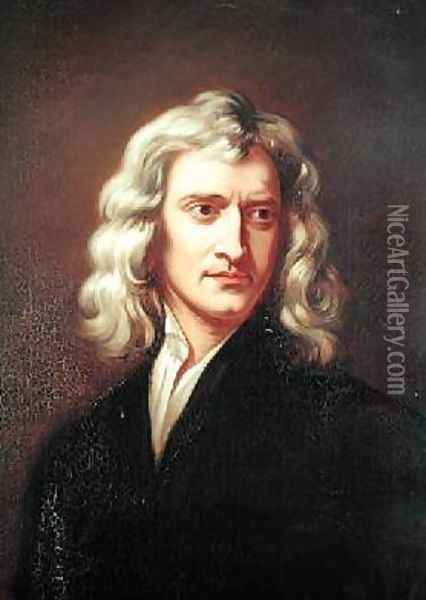 Sir Isaac Newton 1642-1723 2 Oil Painting - Sir Godfrey Kneller