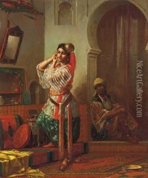 Le Boudoir De La Moresque, Alger Oil Painting - Jan Baptist Huysmans
