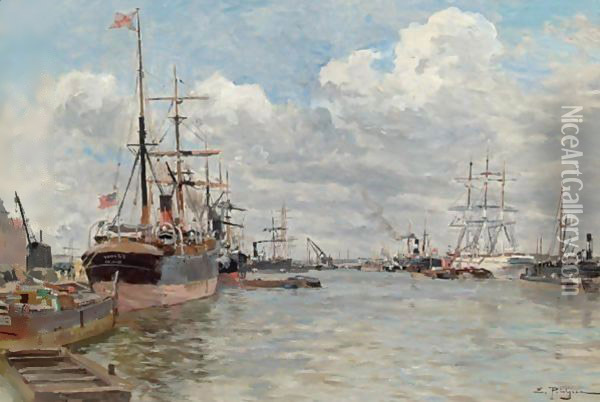 Harbor View 2 Oil Painting - Edmond Marie Petitjean