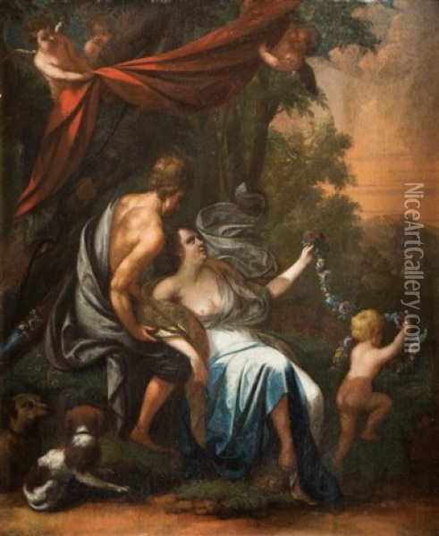 Venus Et Anchise Oil Painting - Balthasar Beschey