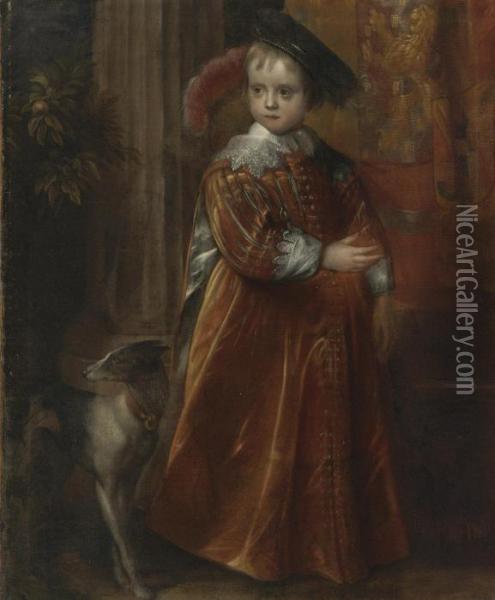 Portrait Of Prince Willem Of Orange (1626 - 1650) Oil Painting - Sir Anthony Van Dyck