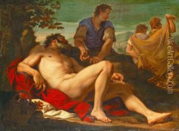 Den Druckne Noa Oil Painting - Aureliano Milani