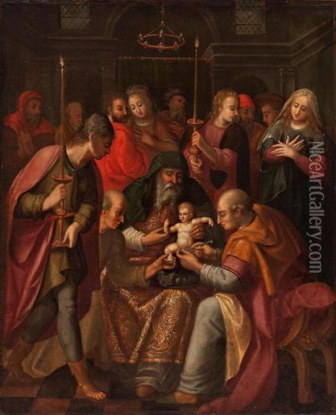 La Circuncision Oil Painting - Otto van Veen