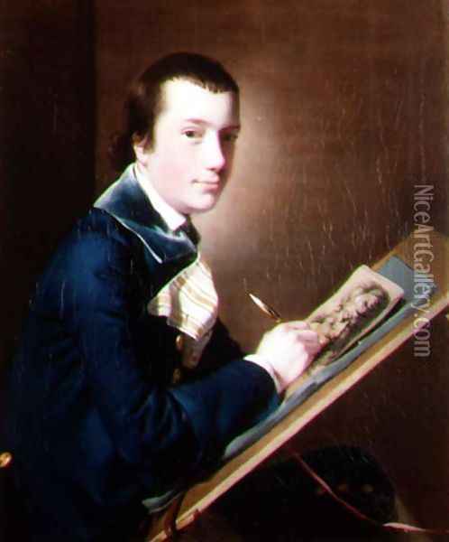 Portrait of the Revd. Samuel Rastall, Dean of Killaloe, Ireland (1750-81) Oil Painting - Josepf Wright Of Derby