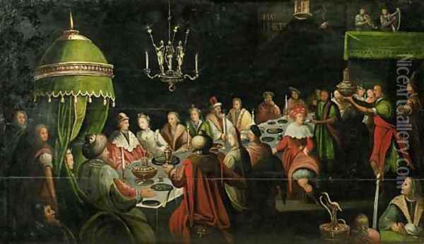 Belshazar's Feast Oil Painting - Jan Harmensz. Muller
