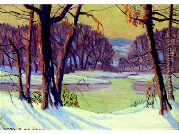 Winter Sun Oil Painting - Carl Rudolph Krafft