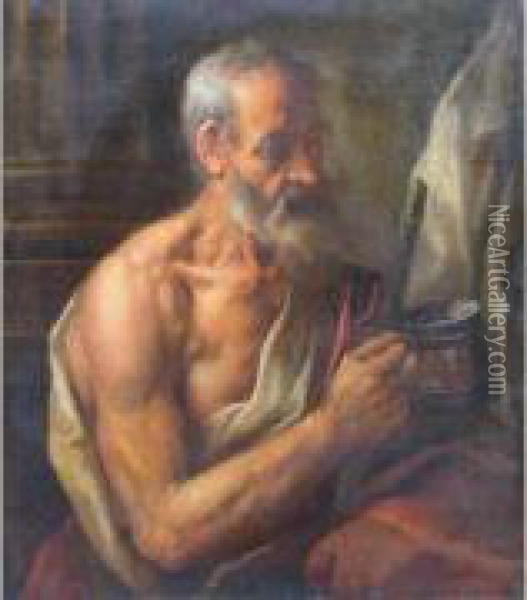 Philosophe A La Chope Oil Painting - Pieter van Lint
