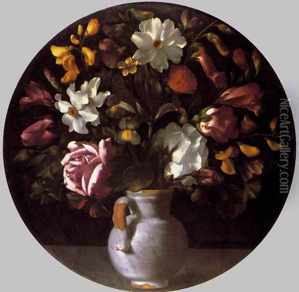 Vase of Flowers 1636 Oil Painting - Juan Fernandez