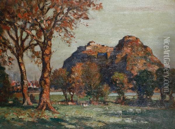 View Of Dumbarton Castle Oil Painting - James Whitelaw Hamilton
