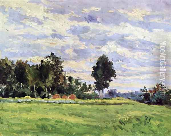 Landscape at Ille de France Oil Painting - Paul Cezanne