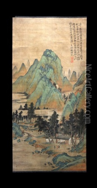 Chinese Landscape Painting Oil Painting -  Qiu Ying