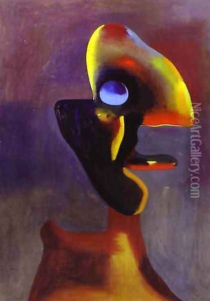 Head of a Man Oil Painting - Joaquin Miro