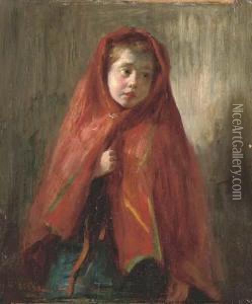 The Red Cape Oil Painting - George-Paul Chalmers