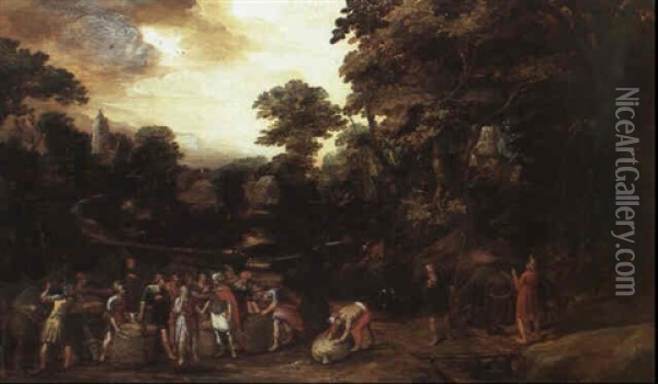 Episode De La Vie De Jacob Et De Son Fils Joseph Oil Painting - Hans Jordaens III