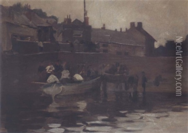 The Rowing Boat Oil Painting - Stanhope Forbes