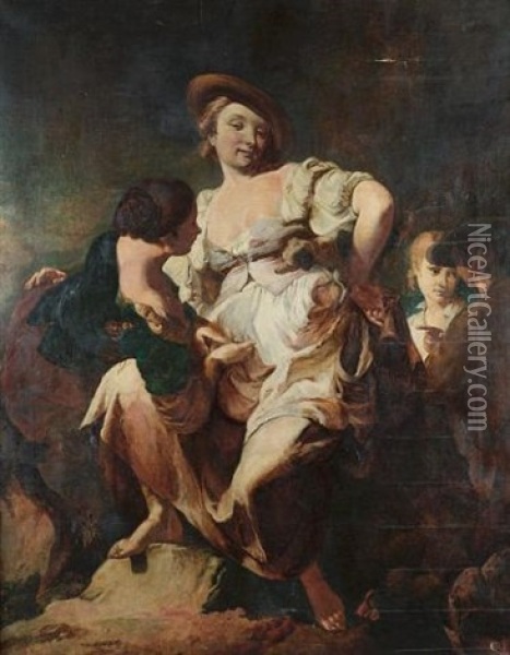 The Fortune-teller Oil Painting - Giovanni Battista Piazzetta