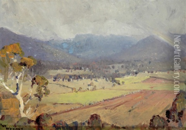 Rain In The Hills, Healesville Oil Painting - William Dunn Knox