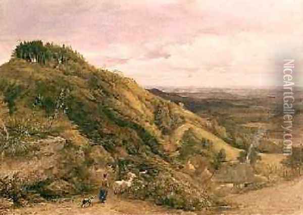 The Shepherdess Oil Painting - Samuel Palmer