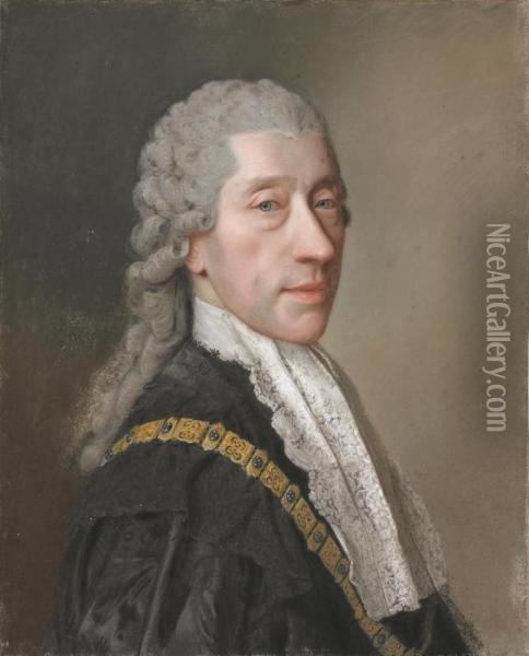 Portrait Of Count Wenzel Anton Kaunitz, Bust-length Oil Painting - Etienne Liotard