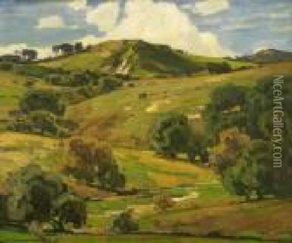 Covina Hills Oil Painting - William Wendt