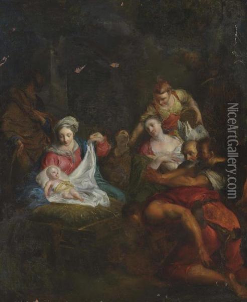 The Adoration Of The Magi Oil Painting - Federico Fiori Barocci