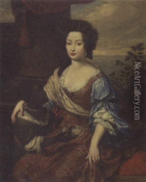 Portrait Of Louise De Querouaille, Duchess Of Portsmouth And D'aubigny Oil Painting - Pierre Mignard the Elder