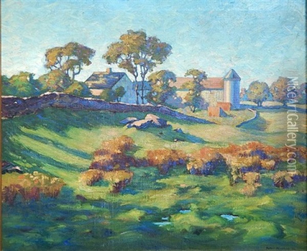 Landscape With Farm Oil Painting - Peter Marcus